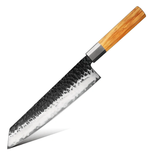 Cuchillo de Chef Japonés Artesanal de Acero al Carbono Forjado con Mango de Madera, Proveedor de Fábrica OEM - Product Image 1