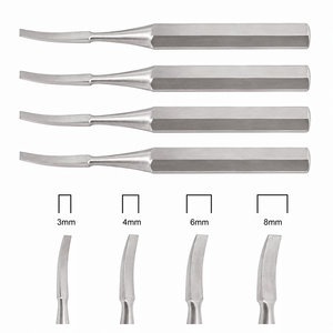 Ensemble d'instruments chirurgicaux orthopédiques HOKE Osteotomes de 3 mm à 16 mm ZETOMEDPRO MA-13-596-602 Manuel - Product Image 1