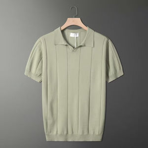 Camisa Casual de Franela con Cuello en V y Botones para Hombre, Marca Wembley Sports, Mezcla de Verano, Secado Rápido y Transpirable - Product Image 3