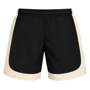Shorts de sport athlétiques noirs à blocs de couleur neutres, légers, à séchage rapide, pour l'entraînement, la course, la gym, vêtements de sport, bas de tenue personnalisés pour équipes de performance - Product Image 2