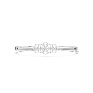 Bracelet jonc en or massif 9K 10K 14K 18K avec diamants CVD de laboratoire VVS DEF, filigrane ajouré en dentelle, pour femme, haute joaillerie - Product Image 6