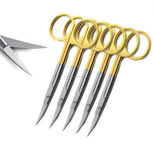 Tijeras Quirúrgicas de Iris Reutilizables de Acero Inoxidable Plateado WPS-FG2-TC de World Precision Surgical, Curvas de 115 mm, Ergonómicas, Manuales, para Cirugía Dental - Product Image 5