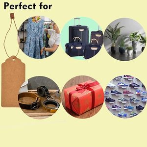 Étiquettes de vêtements rectangulaires personnalisées en papier kraft 3,74x1,73 pouces, écologiques, découpées, finition mate, pour vêtements - Product Image 5