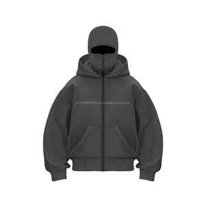 Sudadera con capucha unisex tipo balaclava, con cremallera, informal, de manga larga, a prueba de viento, para invierno. - Product Image 5