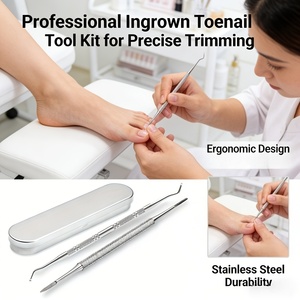 Ingrown Toenail Removal <b>File</b> Lifter Tool for Foot Care and Nail Cleaning Nail Care Tools Set with Cylinder <b>Box</b> - Product Image 4