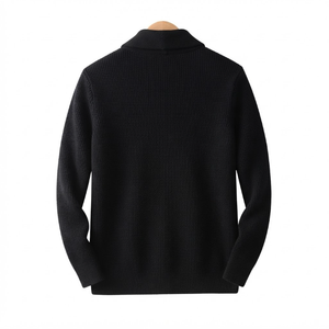 Cardigan scolaire personnalisé, col en V, boutonné, tricoté, uniforme, logo brodé, marque privée, vente en gros, cardigans pour hommes - Product Image 4