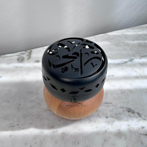 Juego de quemadores de incienso árabes decorativos de madera con tapa metálica, ideal para Bakhoor, conos de incienso, aromaterapia y decoración del hogar. - Product Image 6