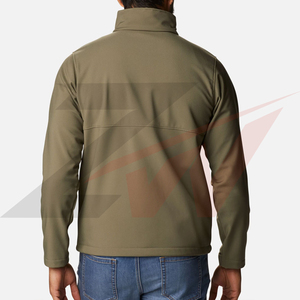 Veste softshell pour homme de haute qualité, tissu en toile, confortable pour l'automne et l'hiver, coupe régulière, coupe-vent, sur mesure - Product Image 2