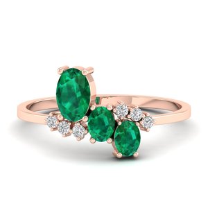 REYES Latest Design Women Wedding Anniversary Gift Fine Jewelry 925 Sterling <b>Silver</b> Emerald Gemstone and Moissanite Rings - Product Image 5