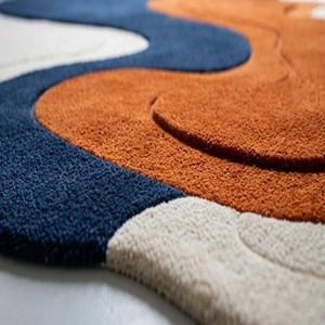 Alfombra de Lujo Hecha a Mano con Forma Abstracta, Alfombra Moderna de Diseño 100% Lana, Alfombra Suave y Afelpada para Sala de Estar, Dormitorio, Decoración del Hogar - Product Image 4
