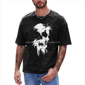 T-shirt personnalisé épais délavé à l'acide T-shirts surdimensionnés pour hommes T-shirts vintage délavés à l'acide en coton de haute qualité - Product Image 6
