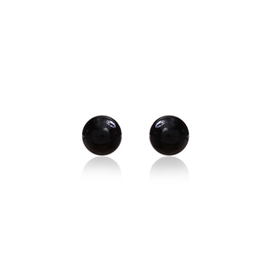 Hot Selling <b>Black</b> <b>Onyx</b> Stud Round Shape <b>Earrings</b> for Women Classic Gemstone Jewelry Party Gift Wholesale Supplier Women At Best - Product Image 1