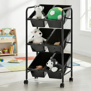 Meuble de rangement moderne de Taïwan Vente en gros EBay-MIT Chariot de bureau DIY Tiroir en plastique en métal pour chambre à coucher - Product Image 3