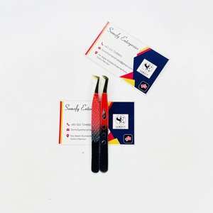 แหนบตัดขนตา Somofy Enterprises รุ่นมืออาชีพ ทำจากสแตนเลสสตีลคุณภาพสูง ปลายสีทอง ด้ามสีดำแดง ขนาด 10 มม. แข็งแรง ทนทาน ฟันคม - Product Image 2