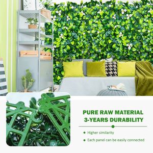 Pannelli di Bosso 50x50 cm, Decorazione Murale Effetto Erba, 20 Pezzi, Resistente al Sole, Sfondo Vegetale Artificiale, Schermo per la Privacy, Decorazione Murale Verde - Product Image 3