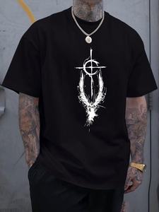 Wings Graphic Print Men's Crew Neck Short Sleeve Loose Breathable Quick Dry T-Shirts Summer Trendy Casual Comfortable Outdoor - Product Image 1