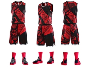 Ensemble de maillot de basket personnalisable : débardeur sans manches et short, impression par transfert thermique, personnalisation sur le devant, polyester à séchage rapide - Product Image 5