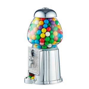 Kwang Hsieh 9 "Mini distributeur automatique de table en alliage d'aluminium et globe en verre 13oz Jelly Bean Gumball Bank - Product Image 1
