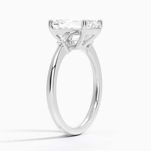 Baguette Three Stone <b>Emerald</b> Cut Moissanite Engagement <b>Ring</b> with 14K Gold Plating GRA Certified for Party & Anniversary - Product Image 6