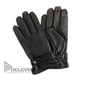 Gants unisexes pour adultes en cuir noir de qualité supérieure, perforés, respirants, avec logo personnalisé, avant et arrière, pour toutes les saisons - Product Image 1