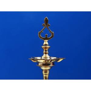 Handmade 11-Inch Brass Five Wick <b>Lamp</b> <b>Oil</b> <b>Lamps</b> & Accessories Made in India Handcrafted Item - Product Image 2