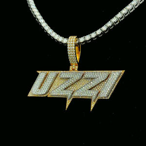 จี้อัญมณีเงินแท้925เพชรโมอิสขนาด1.5*3นิ้วสำหรับวันครบรอบ - Product Image 2