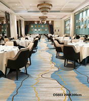 Tapis d'hôtel moderne en nylon tissé abstrait, à poils ras, lavable, pour chambres d'hôtes, hall, usage commercial, grande taille, réversible