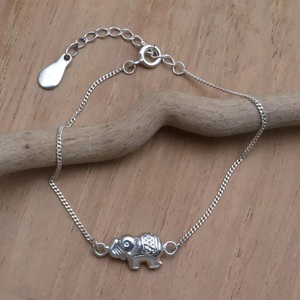 925 Sterling Silver <b>Elephant</b> Charm Bracelet Handmade Link Chain Bracelet Classic Fashion Jewelry <b>Gift</b> for Women Wholesale - Product Image 6