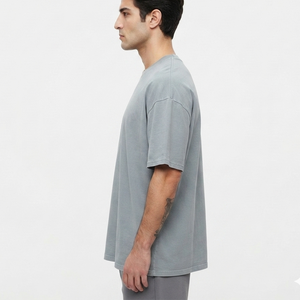 Camisetas de algodón 100% de alto gramaje para hombre, camisetas extragrandes gruesas para impresión personalizada, camisetas personalizadas de talla grande - Product Image 4