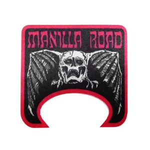Manilla Road Patch thermocollant imprimé en 3D, motif Crâne de chauve-souris noir et rouge, forme irrégulière, applique en toile - Product Image 1