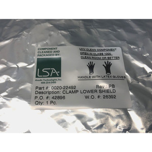 AMAT 0020-22492 Abrazadera, Colimador de Protección Inferior de 8 pulgadas - Equipo y Piezas de Semiconductores de Confianza de la Marca Global Legacy - Product Image 1