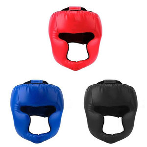 Econex Sports <b>Boxing</b> Head Guard PU Leather Blue Impact Resistant Double Visor Air Vents Hook Loop Closure Adults Unisex Sport - Product Image 2