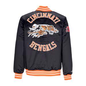 Veste de baseball en satin OEM ODM avec broderie personnalisée du logo de l'équipe pour les marques à étiquette privée - Product Image 1