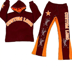 Wholesale Solid Winter Heavyweight Cotton Fleece Tracksuit - Oversized Baggy Drop Shoulder Hoodie and <b>Sweatpants</b> <b>Set</b> for Men - Product Image 3