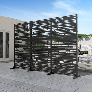 Diviseur extérieur autoportant noir ombre légère 72 \ "H X 35 \" W ensemble d'écran décoratif de confidentialité pour écran d'intérieur de terrasse de patio - Product Image 2