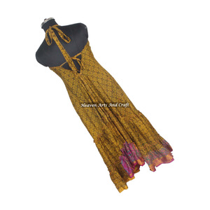 Nuevo Vestido Largo de Seda Estilo Bohemio Vintage para Mujer, Elegante Vestido de Playa Multicolor sin Mangas con Cuello en V para Adultos, Vestido de Noche - Product Image 6