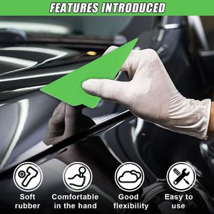 2 piezas Espátula de contorno triangular multiusos flexible y raspador de tarjetas, herramienta para ventanas de coche, para tintado de ventanas y vinilos para coches - Product Image 6