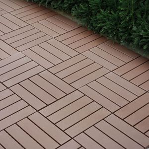 Set di 44 Piastrelle Incastrabili in Plastica 30x30 cm, Impermeabili per Pavimentazione Esterna, Adatte a Tutte le Condizioni Atmosferiche - Product Image 1