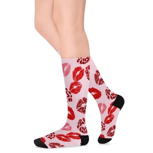Chaussettes de sport respirantes à motif uni, imprimées par transfert thermique, en polyester/nylon, séchage rapide, pour adultes, été - Product Image 1