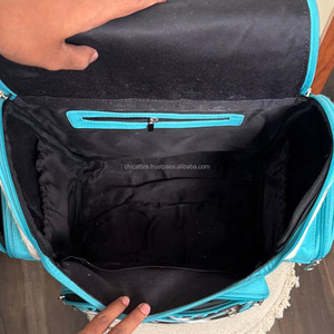 2025 personnalisé cheveux-sur cuir de vachette véritable couche-culotte sac à dos en gros en cuir véritable multi-fonctionnel voyage sac à dos sac - Product Image 6