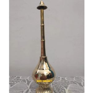 Rociador de Agua de Rosas de Latón Hecho a Mano, Gulab Pash con Acabado Dorado, Botella de Perfume, Dispensador de Fragancia para Ceremonias de Boda, Decoración India - Product Image 3