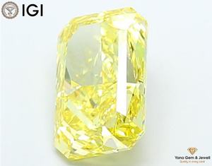 Diamante Cultivado en Laboratorio CVD de 3.50 Quilates, Color Amarillo Intenso, Claridad VS1, Corte Radiante, con Certificado IGI, Perfecto para Anillo - Product Image 3