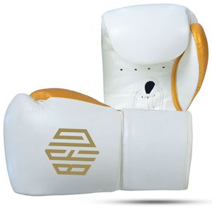 Gants de boxe en cuir véritable de qualité supérieure, à lacets, pour entraînement, sparring, kickboxing, Muay Thai, combats professionnels - Product Image 2