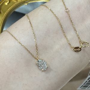 จี้เพชรทรงรี 0.5 กะรัต 1 กะรัต สี D เพชรเลี้ยงในห้องปฏิบัติการ ได้รับการรับรองจาก IGI พร้อมสร้อยคอทองคำแท้ 14K ดีไซน์โซลิแทร์ ของขวัญสำหรับผู้หญิง - Product Image 4
