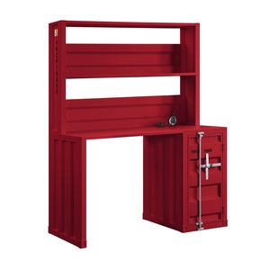 โต๊ะคอมพิวเตอร์สีแดงพร้อมฮัทช์ - Product Image 5