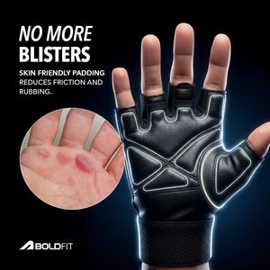 Gants de sport pour hommes et femmes avec support de poignet, accessoires pour la musculation, l'entraînement, le cyclisme, les gants de vélo - Product Image 5