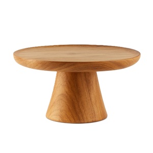Support à gâteau en bois plaqué à un seul niveau, tendance et décoratif, forme personnalisée, pour anniversaires et mariages - Product Image 3