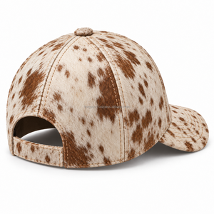 Black White <b>Animal</b> Print Adjustable Fit Fashion Casual <b>Hat</b> OEM Service High Quality Unisex 6-Panel Cap Cowhide Hair On Hide - Product Image 2