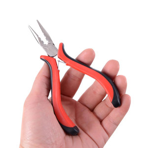 Kit d'outils professionnels pour extensions de cheveux avec micro-anneaux doublés de silicone, pinces à cheveux à trois trous, fil à coudre, aiguille à boucle - Product Image 4