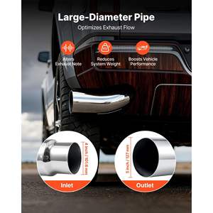 Abrazadera de Escape en Codo de 4 Pulgadas de Entrada y 5 Pulgadas de Salida para Camioneta o Auto Deportivo, Resistente a Altas Temperaturas, 23 Pulgadas de Longitud Total - Product Image 3